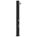 vidaXL SolDusj med dusjhode og kran 40 l PVC ABS Sinklegering Svart