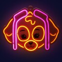 Mptech Sp. Z O.O. Pakabinamas Neoninis Led Paw Patrol Ant Organinio Stiklo   Skye Ow 130546