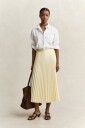 GANT Pleated Midi Skirt   Yellow   36
