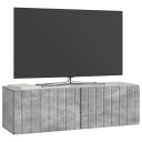  Vegghengt TV skap Betonggrå 98 x 31 x 30 cm Konstruert tre