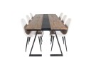 Venture Home Jakarta Spisegruppe 200 cm Rektangulær med 6 Polar Stoler Beige
