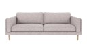 Rowico Home Braden 3 seters sofa Lys grå Anna 15 Hvitpigmentert eikben