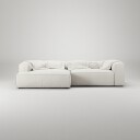 Decotique Grand 3 Seter Sofa sjeselong Venstre Steam White