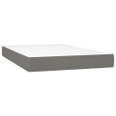 vidaXL Pocket Spring Sengemadrass Medium Mørkegrå 120x200x20 cm Stoff