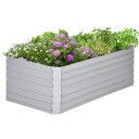 Høybed av stål, plantebed, kaldramme, hagebed, blomsterkasse, pluggbar, plantekasse, plantepotte, 180 x 90 x 60 cm for hage, bal