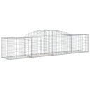 vidaXL Gabionkurver buede 30 stk 300x50x60/80 cm galvanisert jern