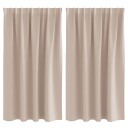  Gardiner med gardiner 2 pcs Gråbrun Polyester