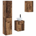 vidaXL Baderomsinnredningssett 3 stk. Gammelt tre 33 x 34,5 x 160 cm