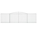 vidaXL Gabionkurver buede 20 stk 400x50x100/120 cm galvanisert jern