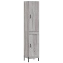 vidaXL Highboard grå sonoma 34,5x34x180 cm konstruert tre 8720845485412