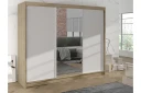 Cyria Garderobe med Speil 200x215 cm - Beige/Hvit