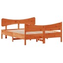  Sengeramme med hodegavl voksbrun 140x190 cm heltre furu 8721012454972