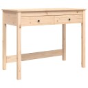 vidaXL Skrivebord med skuffer 100x50x78 cm heltre furu