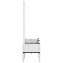 Plantekasse med espalier hvit 80x40x142 cm PP