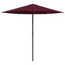 vidaXL Hageparasol 230 x 230 cm Polyester Rektangulær Bordeaux Rød