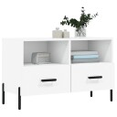 vidaXL TV-benk hvit 80x36x50 cm konstruert tre