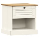 vidaXL Nattbord VIGO hvit 42x35x40 cm heltre furu