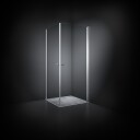 Dansani Match A+A Dusjhjørne Rett Krom / 70x80cm Klart Glass