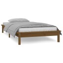 vidaXL Sengeramme med LED honningbrun 90x190 cm 3FT Single heltre