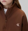 Calvin Klein Punto Half Zip   Brown   164 x 14