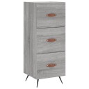vidaXL Skjenk grå sonoma 34,5x34x90 cm konstruert tre