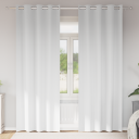  Gardiner med gardiner 2 pcs Klar hvit Polyester