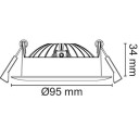 Unilamp Limbo 10W 600lm WarmDim IP44 Sort