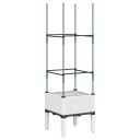 Plantekasse med espalier hvit 40x40x142,5 cm PP