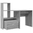  Skrivebord Grå sonoma 131.5 x 50 x 106.5 cm Konstruert tre
