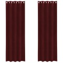  Gardiner med gardiner 2 pcs Vinrød 140 x 245 cm Fløyel