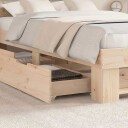  Sengestel med skuffer 140x190 cm Solid Furutre