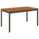 vidaXL Hage middagsbord Naturlig og Kaffe 141 x 80,5 x 75 cm