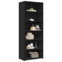  Hylle svart 70x41x185 cm konstruert tre