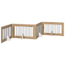 Vidaxl Foldbar Hundegitter Med Stativer 4 Stk. Artisan Eik 401 cm