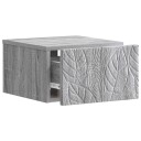  Vegghengt Sidebord Grå Sonoma 34,5 x 33 x 20 cm Konstruert tre