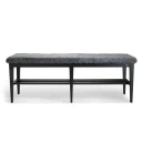 Oscarssons Möbel Nadja Bench 130 cm Svartbeiset ask/safeskinn Lys grå