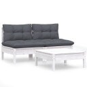  Hagesofagruppe med antrasitt puter 3 deler furu 3095999
