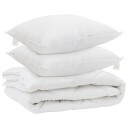 vidaXL Allsesong dyne med pute 3 stk. Hvit Mikrofiber