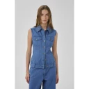 My Essential Wardrobe Mwsaka 180 Shaped Vest   Blue   36