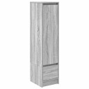 Highboard grå eik 29,5x34x119,5 cm konstruert tre