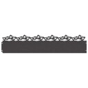 vidaXL Plenkanter 20 pcs Svart 103 x 0,05 x 22 cm Stål