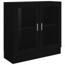 vidaXL Vitrineskap svart 82,5x30,5x80 cm sponplate