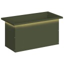 vidaXL Hageplantekasse med LED Olivengrønn 30 x 60 x 30 cm Stål