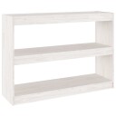 vidaXL Bokhylle/romdeler hvit 100x30x71,5 cm furu