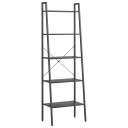 vidaXL Gulvhylle 5 etasjer svart 56x35x174 cm