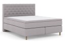 Select No 6 Komplett Sengepakke 180x200 Fast/Medium Watergel   Lysegrå/Kopperben