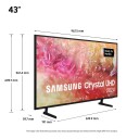 Samsung 43" TU43DU7105K 4K UHD LED Smart TV med HDR10+ og Tizen OS