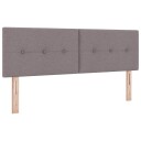 Hodegavl med knapper i taupe 140 cm stoff