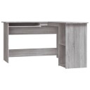 vidaXL Hjørnepult grå sonoma 120x140x75 cm konstruert tre