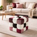 Peticire Sittepuff 42 cm   Rød hvit svart
